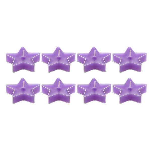 Star-Shaped Scented T-Light Candles – Set of 8 (Lavender Purple) - Image 4