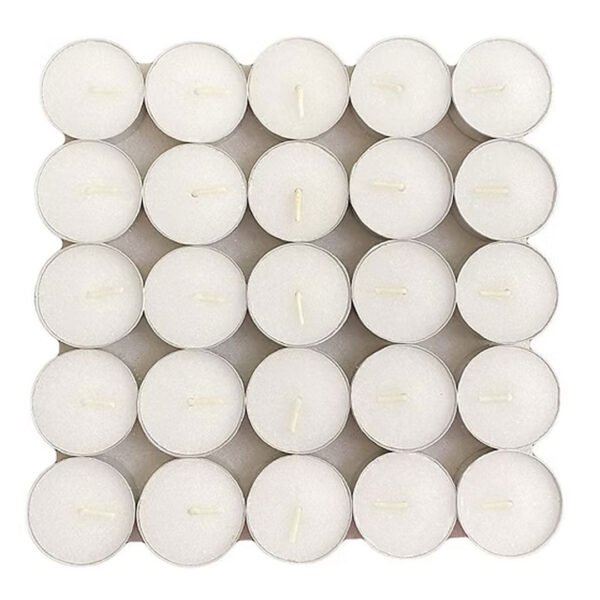 50-Pack Paraffin Wax Tea Light Candles | Long-Lasting 3-Hour Burn - Image 3