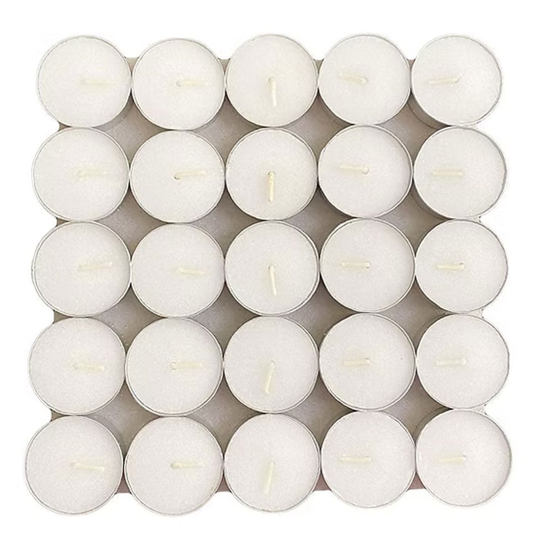 50-Pack Paraffin Wax Tea Light Candles | Long-Lasting 3-Hour Burn - Image 3