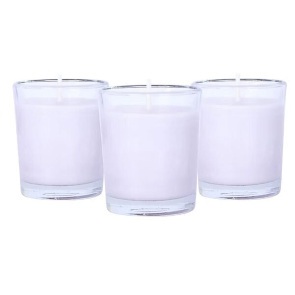 Set of 3 Scented Votive Glass Candles – 100% Natural Soy Wax, Berry Blast Aroma - Image 3