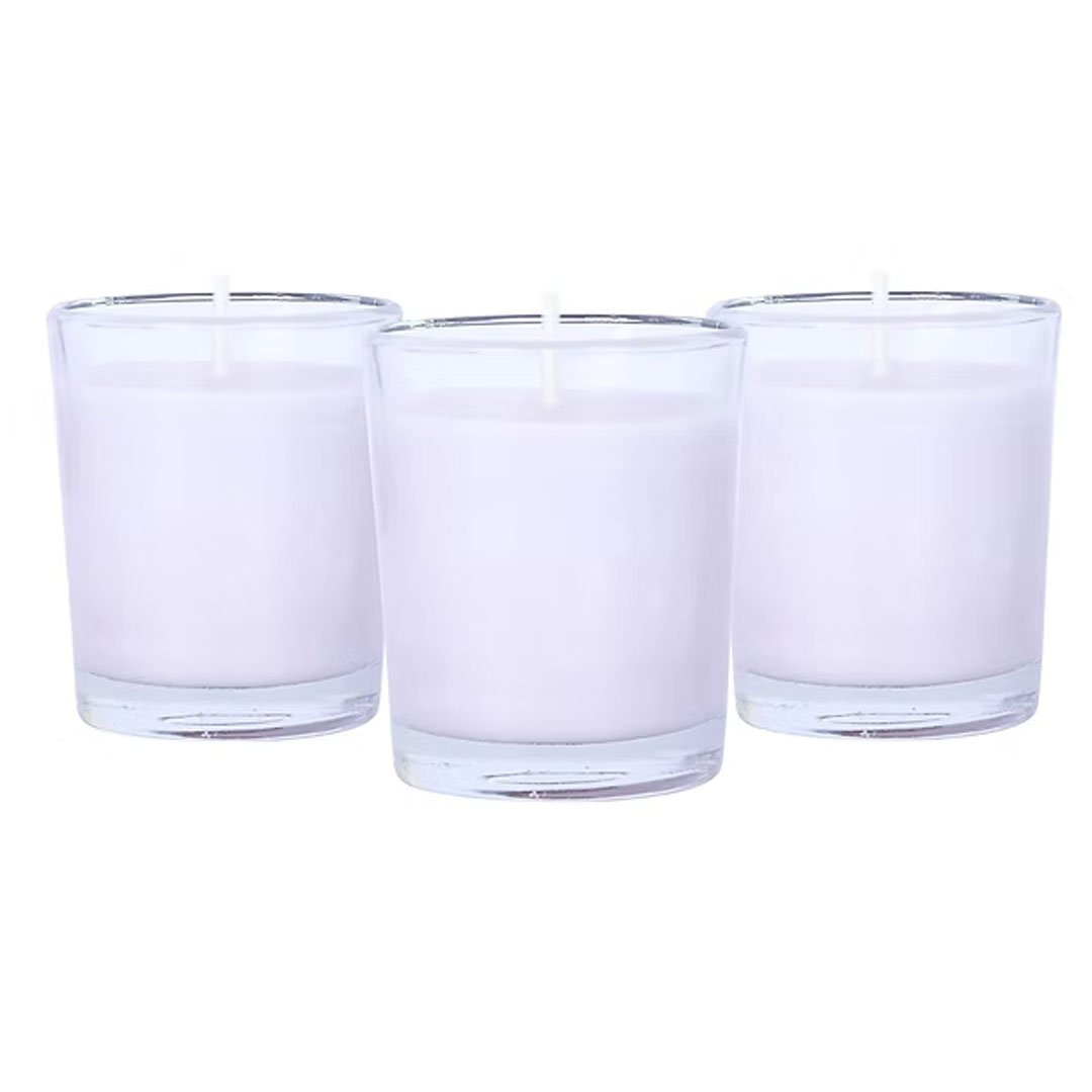Set of 3 Scented Votive Glass Candles – 100% Natural Soy Wax, Berry Blast Aroma - Image 3